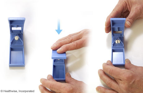 How to use a pill splitter.