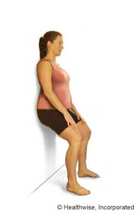 Picture of the wall sit exercise