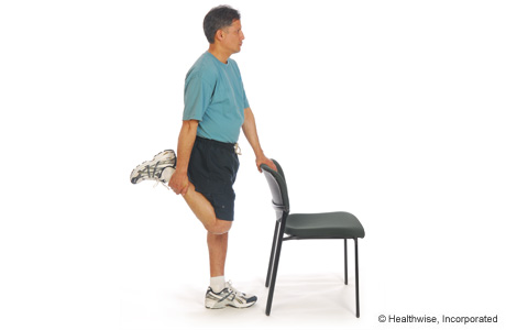 Standing quadriceps stretch