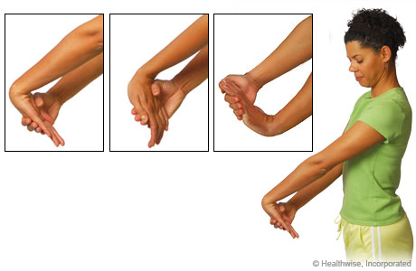 Stretches to ease wrist and arm aches and fatigue