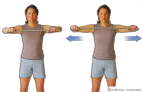 Chest-level pull exercise