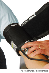 Blood pressure cuff that fits correctly.