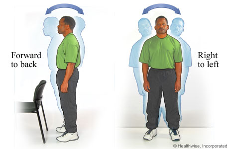 Standing sway exercises to improve balance