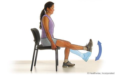 A woman doing a thigh-strengthening exercise