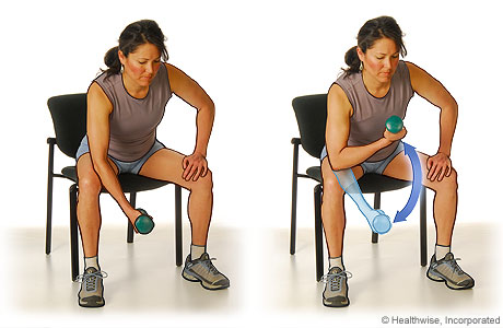 Bicep curls exercise