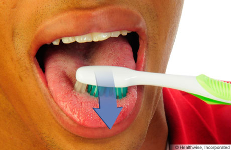 How to brush the tongue