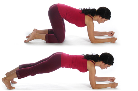 Picture of how to do the front plank exercise