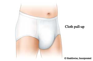 Cloth pull-up adult underwear.