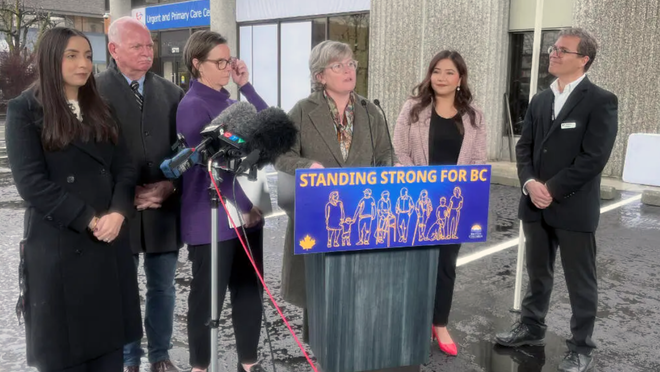 Josie Osborne, Minister of Health, opening new UPCC