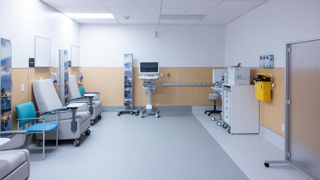 Interior of a UPCC waiting room