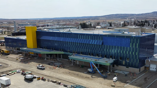 hospital under construction in Dawson Creek