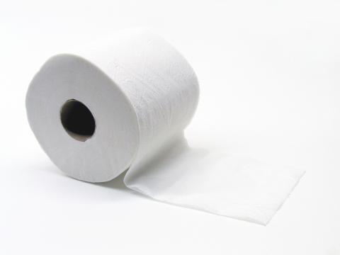 a roll of toilet paper