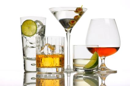 different kinds of alcoholic beverages