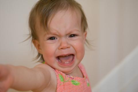 toddler having a temper tantrum